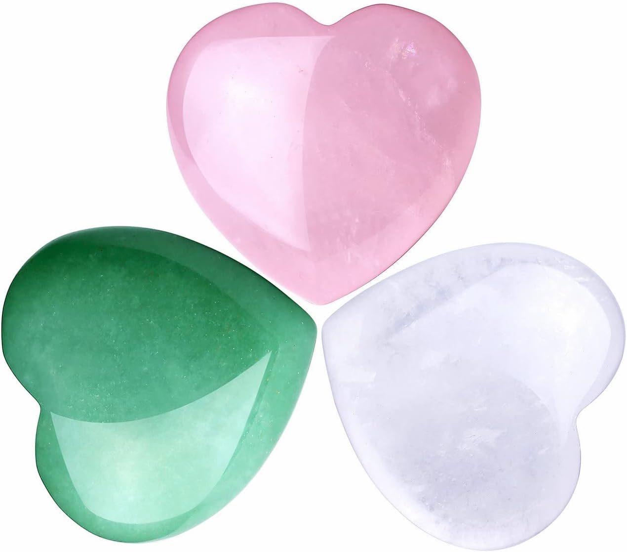 10PCS Crystals Heart Healing Stones