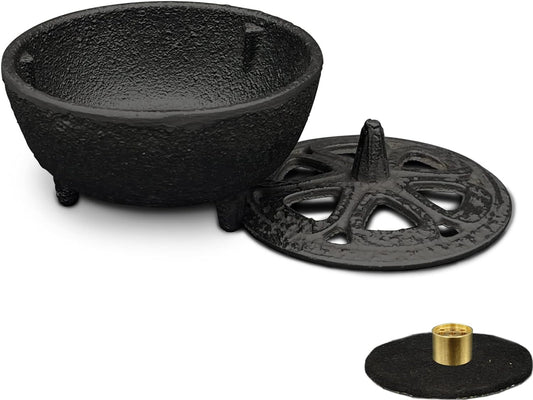 Cast Iron Incense Burner with Incense Stick Holder