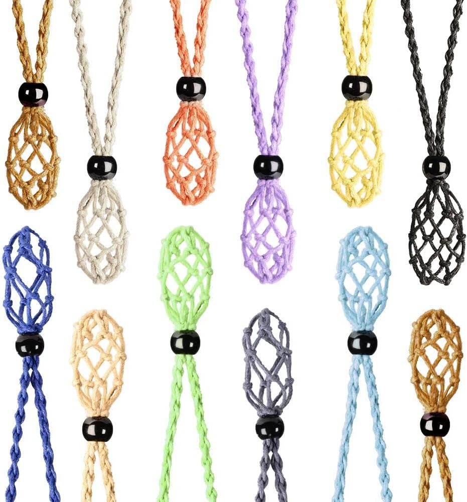 12 PCS Crystal Cage Necklace Holder Necklace