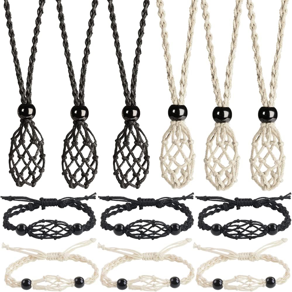 12 PCS Crystal Cage Necklace Holder Necklace