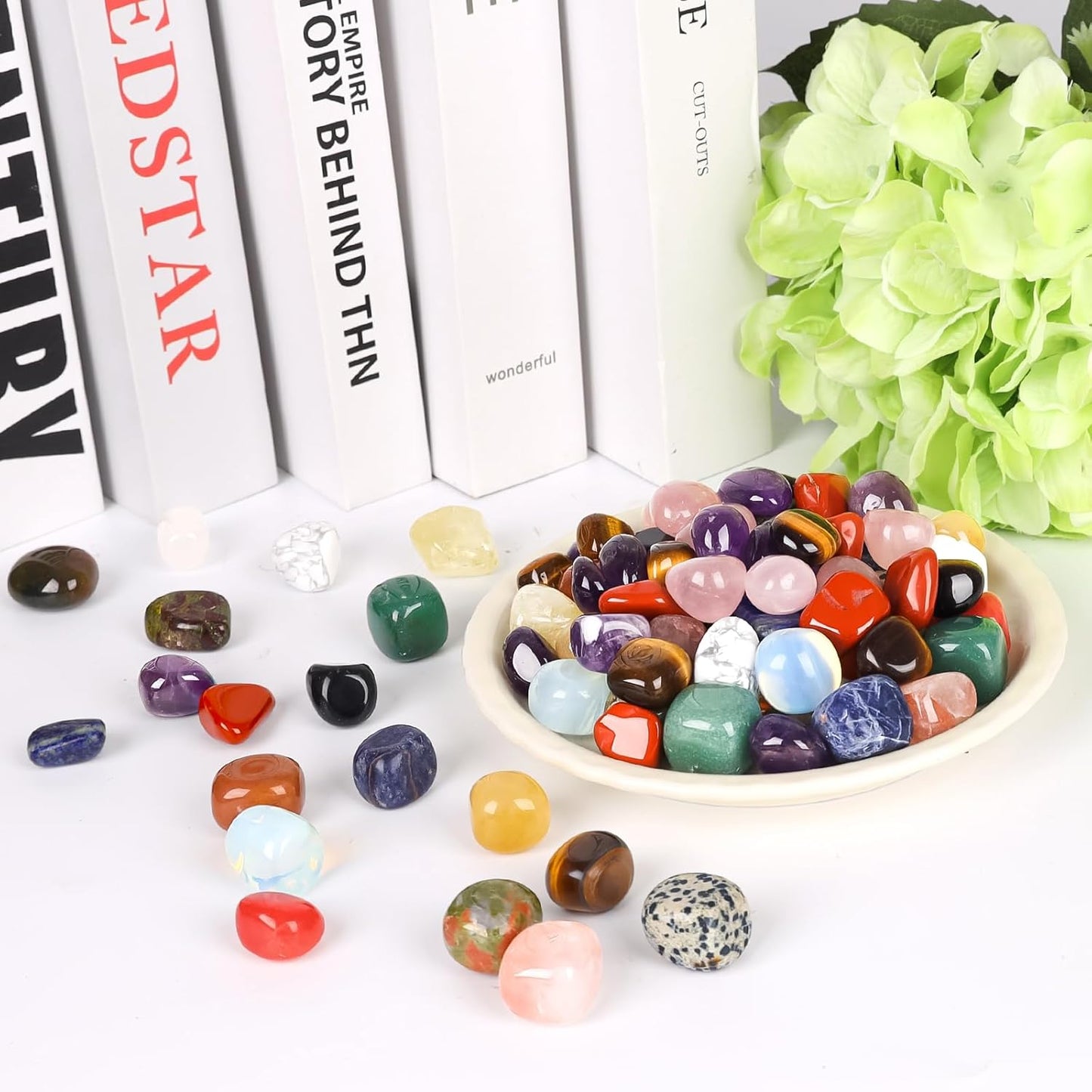 19pcs Polished Stone Set Tumbled Stones