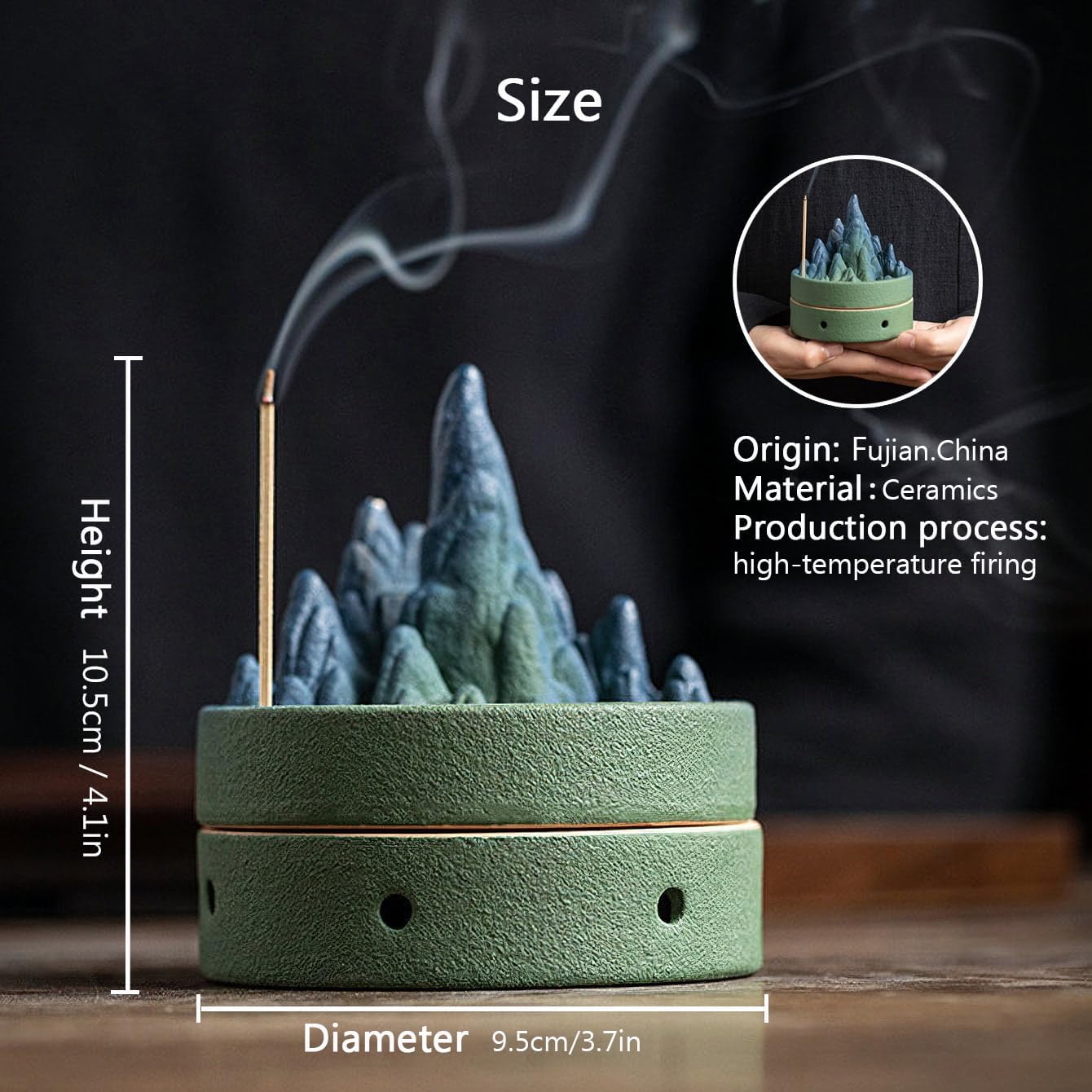 Ceramic Backflow Incense Burner