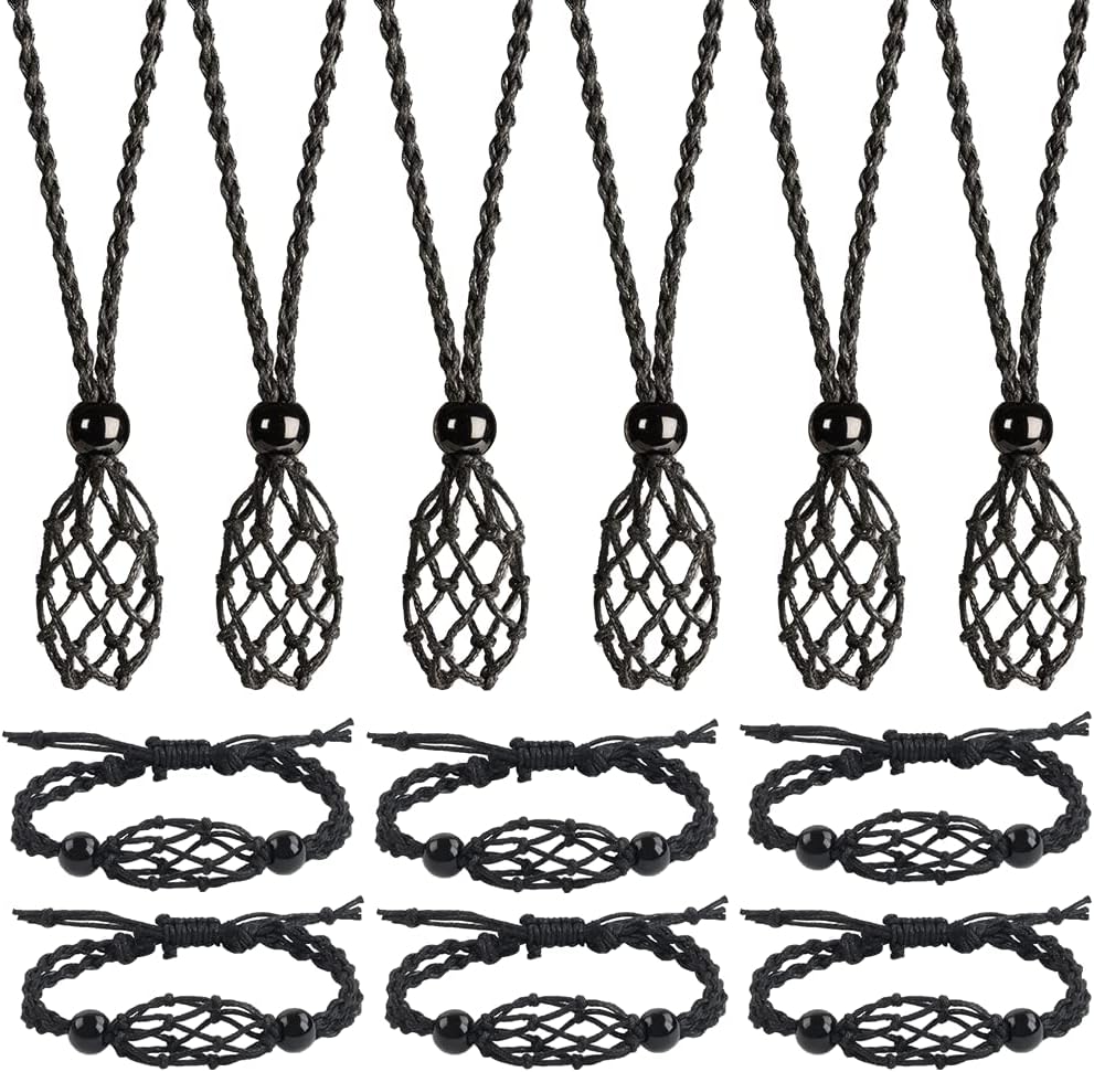 12 PCS Crystal Cage Necklace Holder Necklace