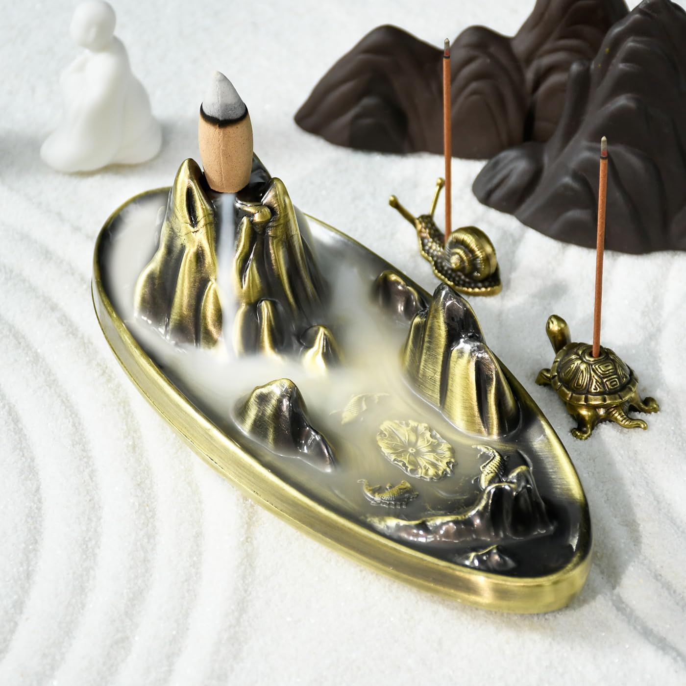 wellsee Incense Holder Incense Waterfall Incense Burner