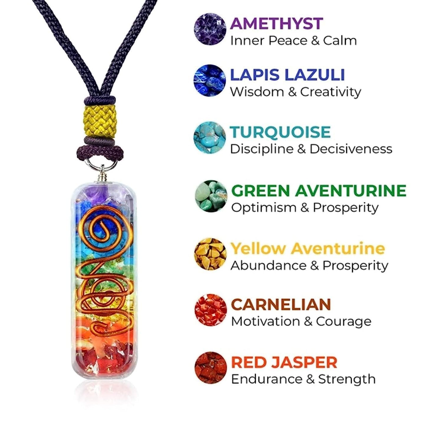 Crystal 7 Chakra Pendant Set