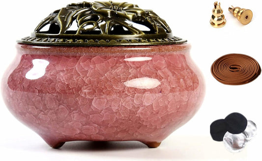 Ceramic Incense Burner with Incense Stick Holder