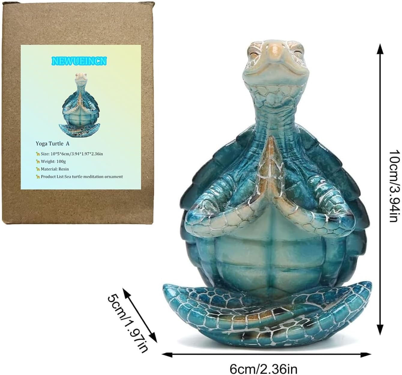 Sea Turtle Statue Meditation Yoga Decor