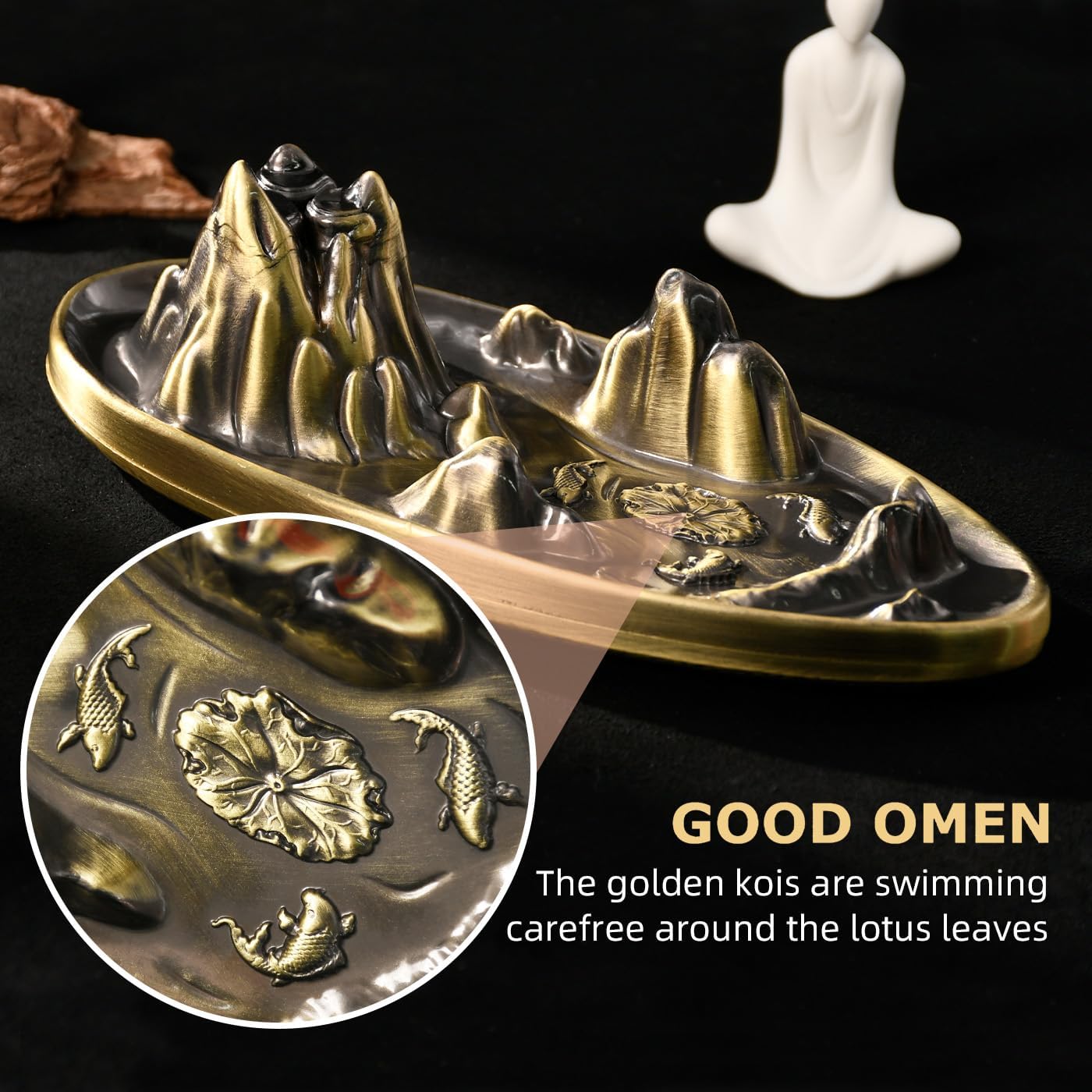 wellsee Incense Holder Incense Waterfall Incense Burner