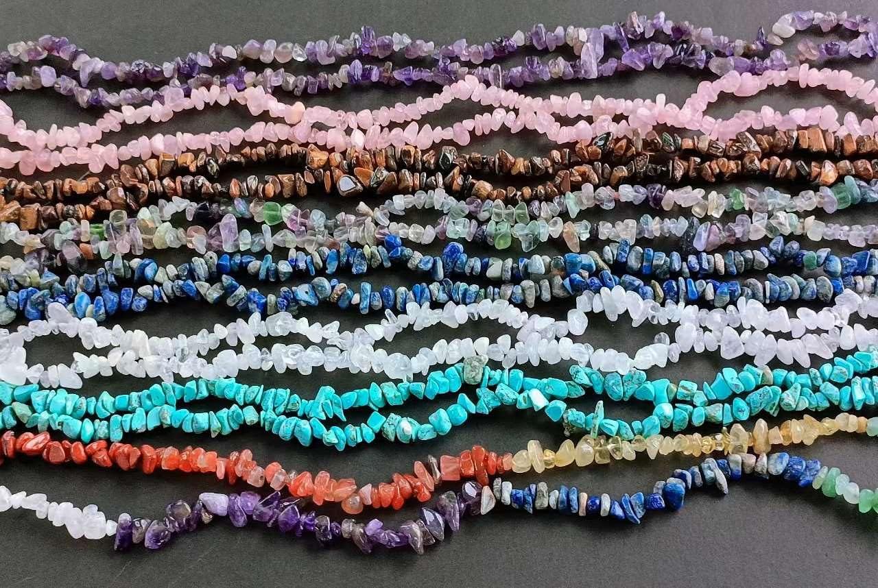 7 Chakra 400pcs Natural Chip Stone Beads 5-8mm