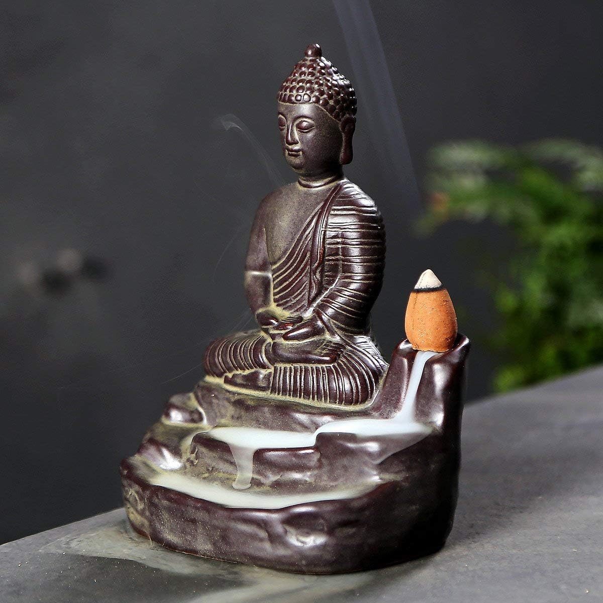 Handmade Ceramic Incense Holder (Buddha)