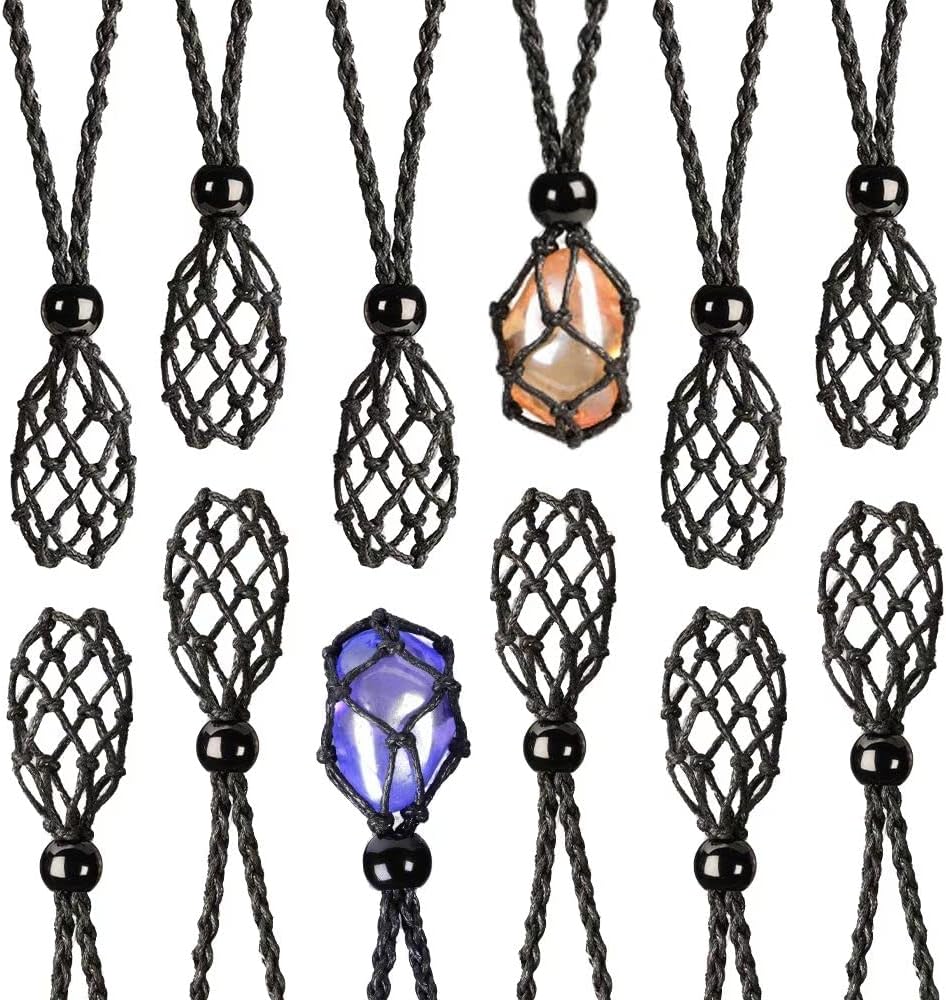 12 PCS Crystal Cage Necklace Holder Necklace