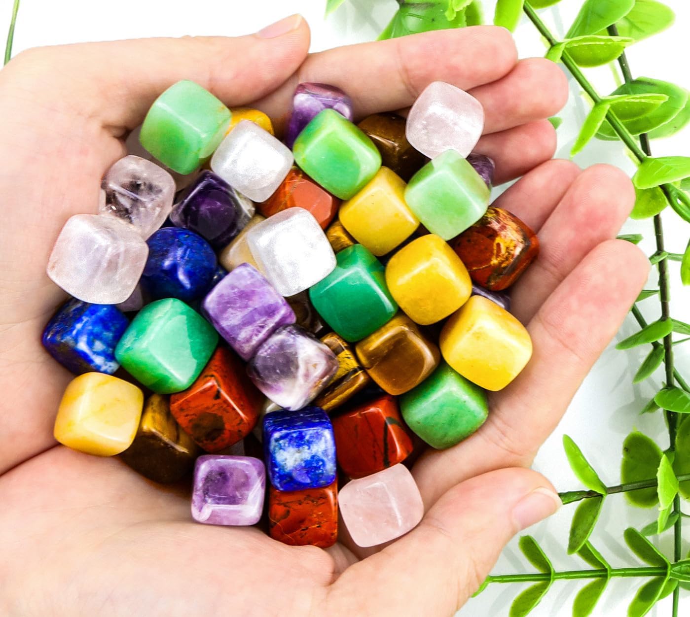 30 Pcs Healing Crystal Chakra Stones Set Polished Tumbled Stones