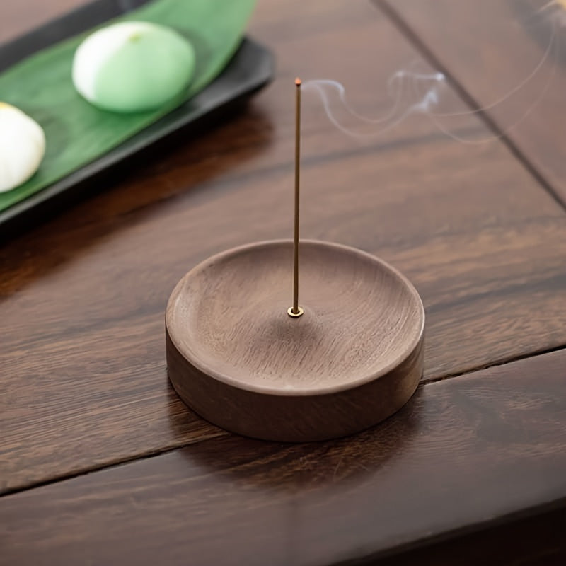 Black Walnut Incense Holder - Wood & Brass