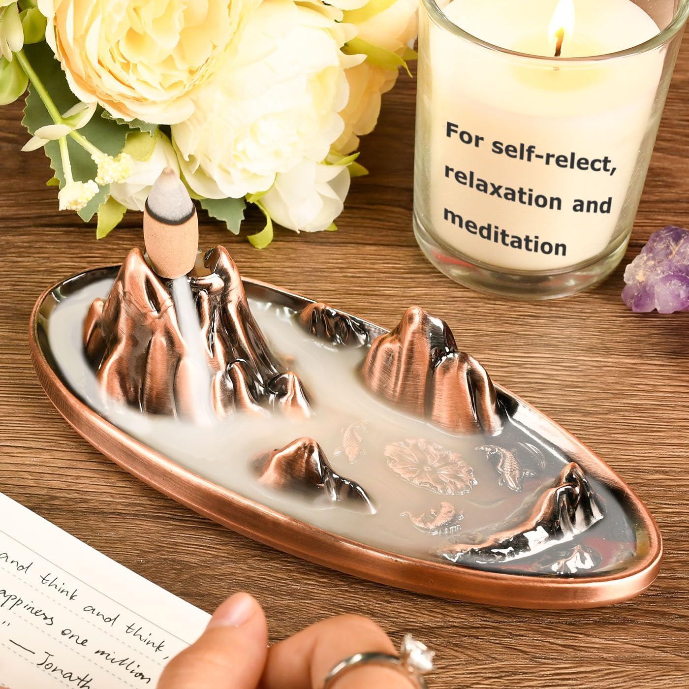 wellsee Incense Holder Incense Waterfall Incense Burner