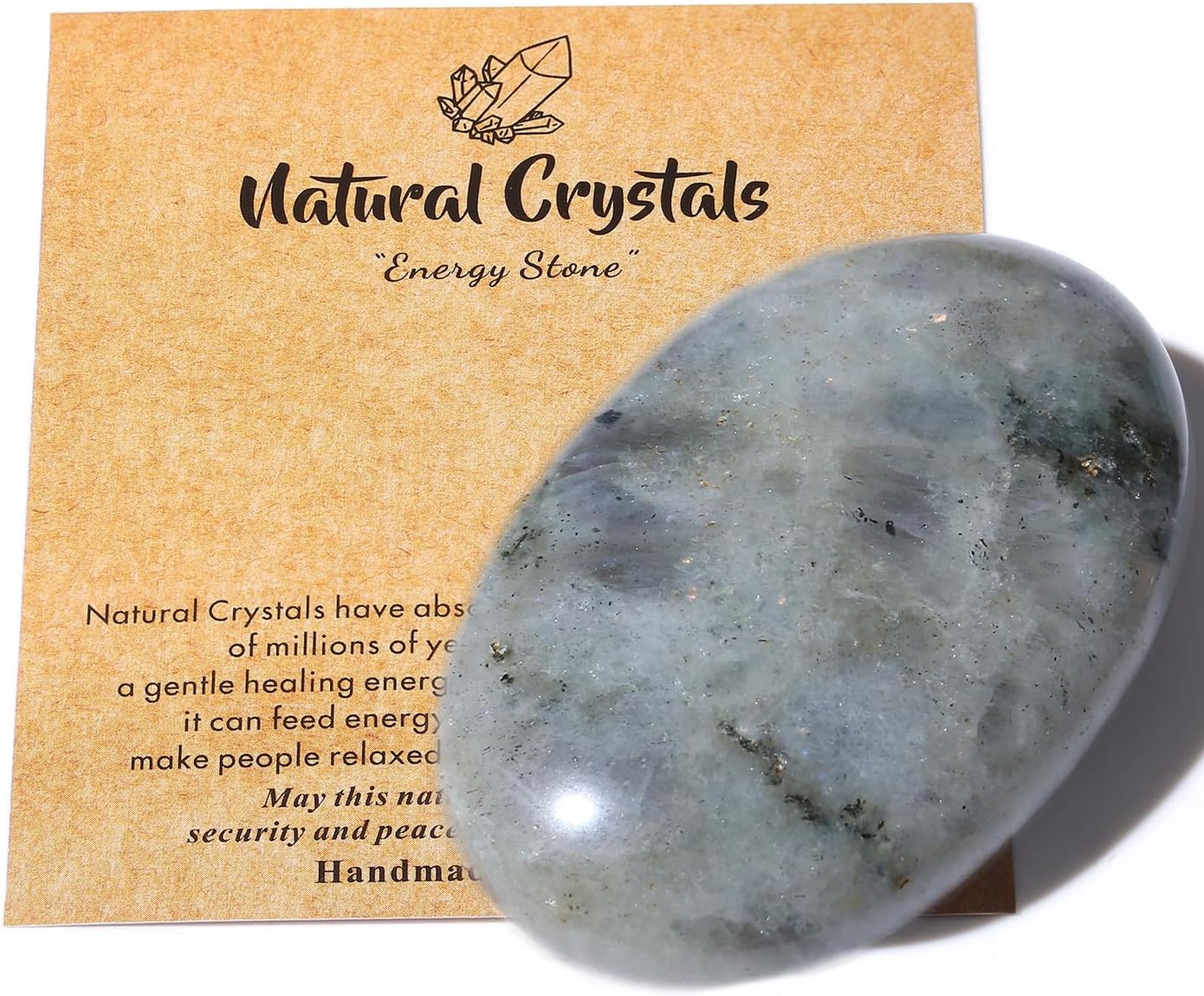 2.4" Large Amethyst Crystal Stone Polished Palm Stone