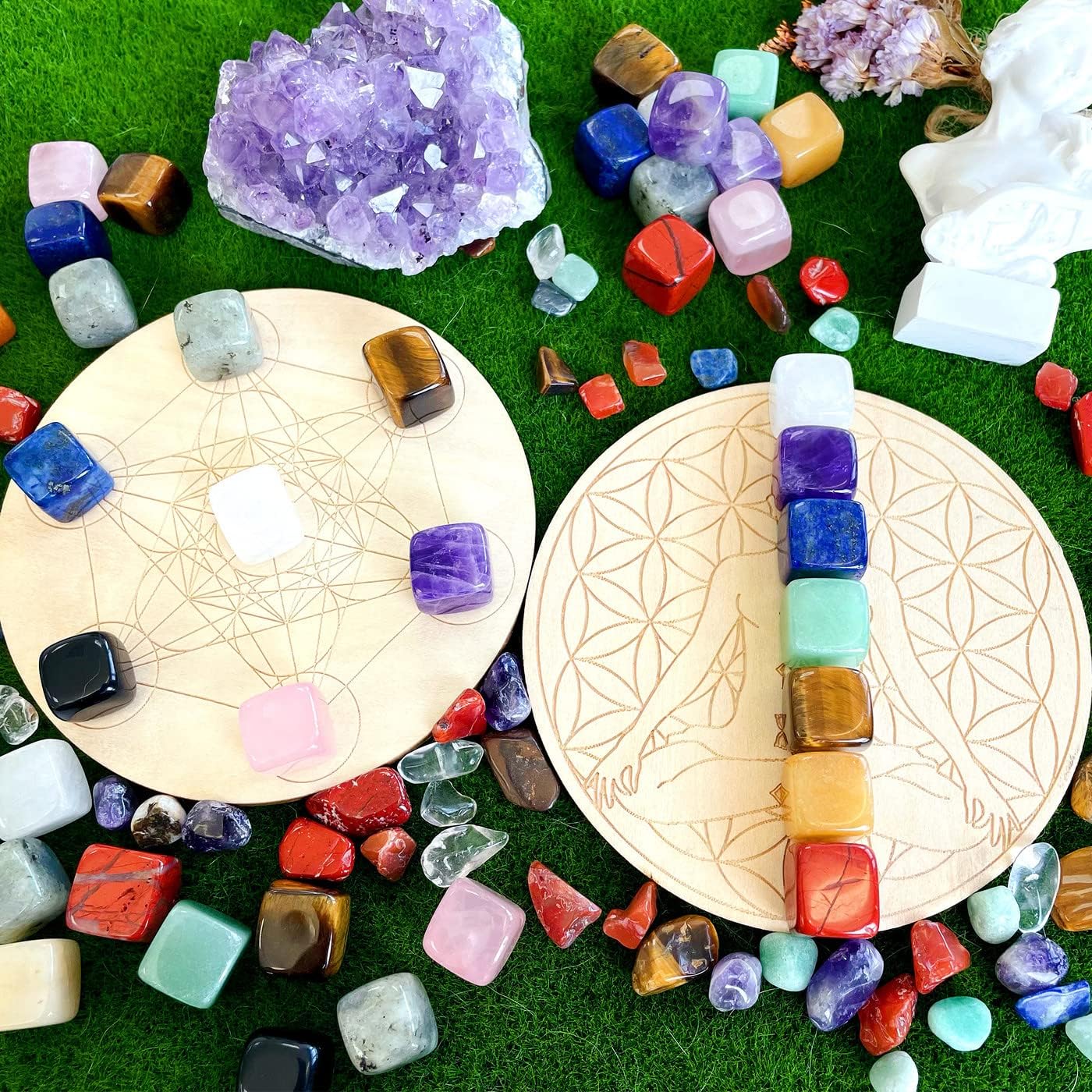 30 Pcs Healing Crystal Chakra Stones Set Polished Tumbled Stones