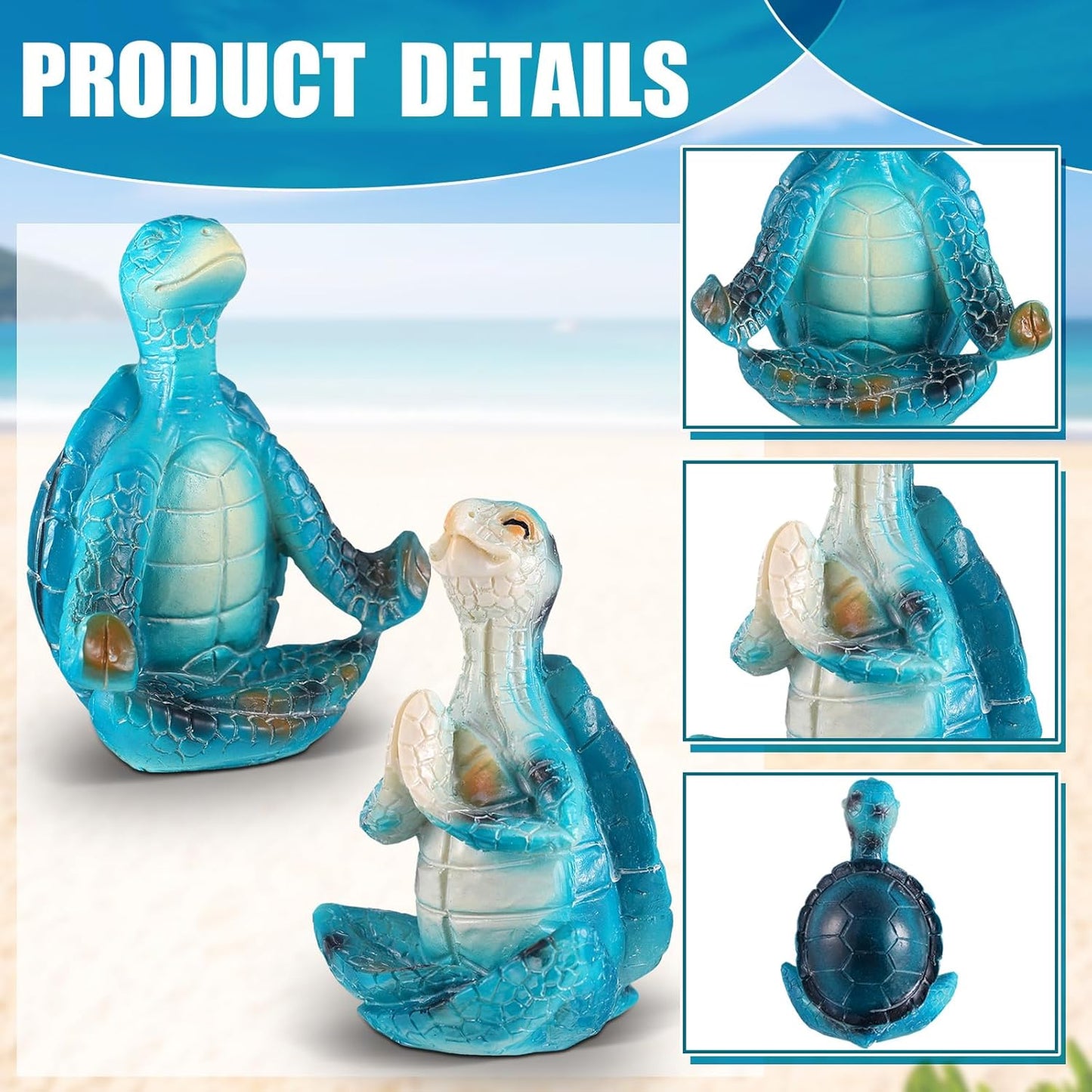 4 Pcs Sea Turtle Meditation Yoga Decor