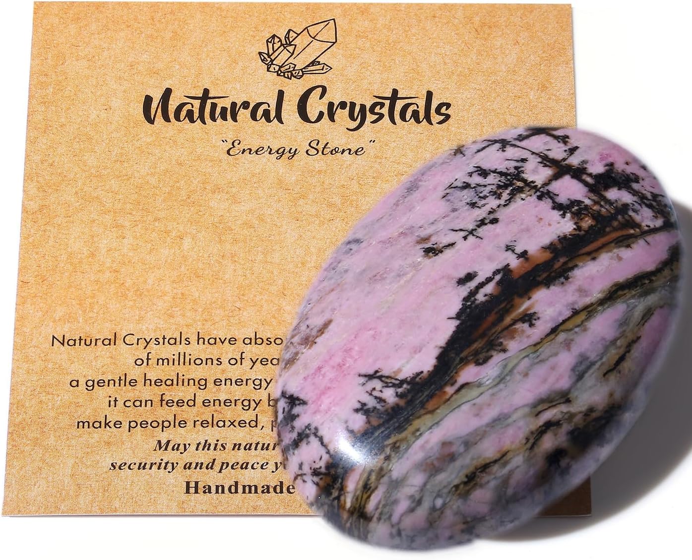 2.4" Large Amethyst Crystal Stone Polished Palm Stone