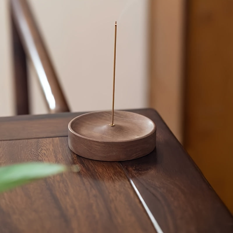 Black Walnut Incense Holder - Wood & Brass