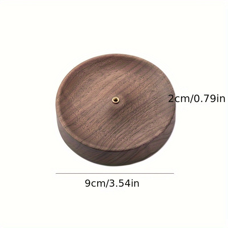 Black Walnut Incense Holder - Wood & Brass